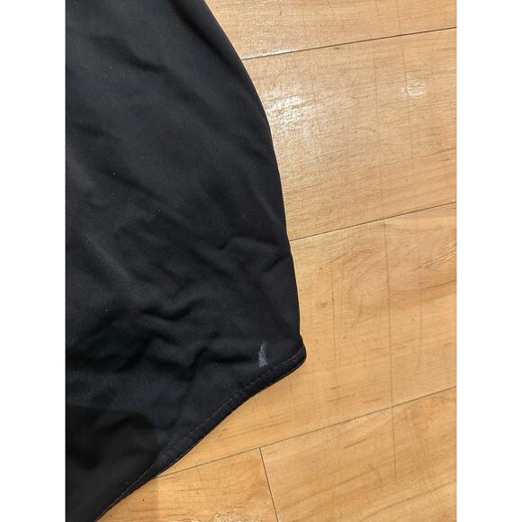 1960s Black One Piece Swimsuit Large/XL Gothic Swimwear - Picture 5 of 6